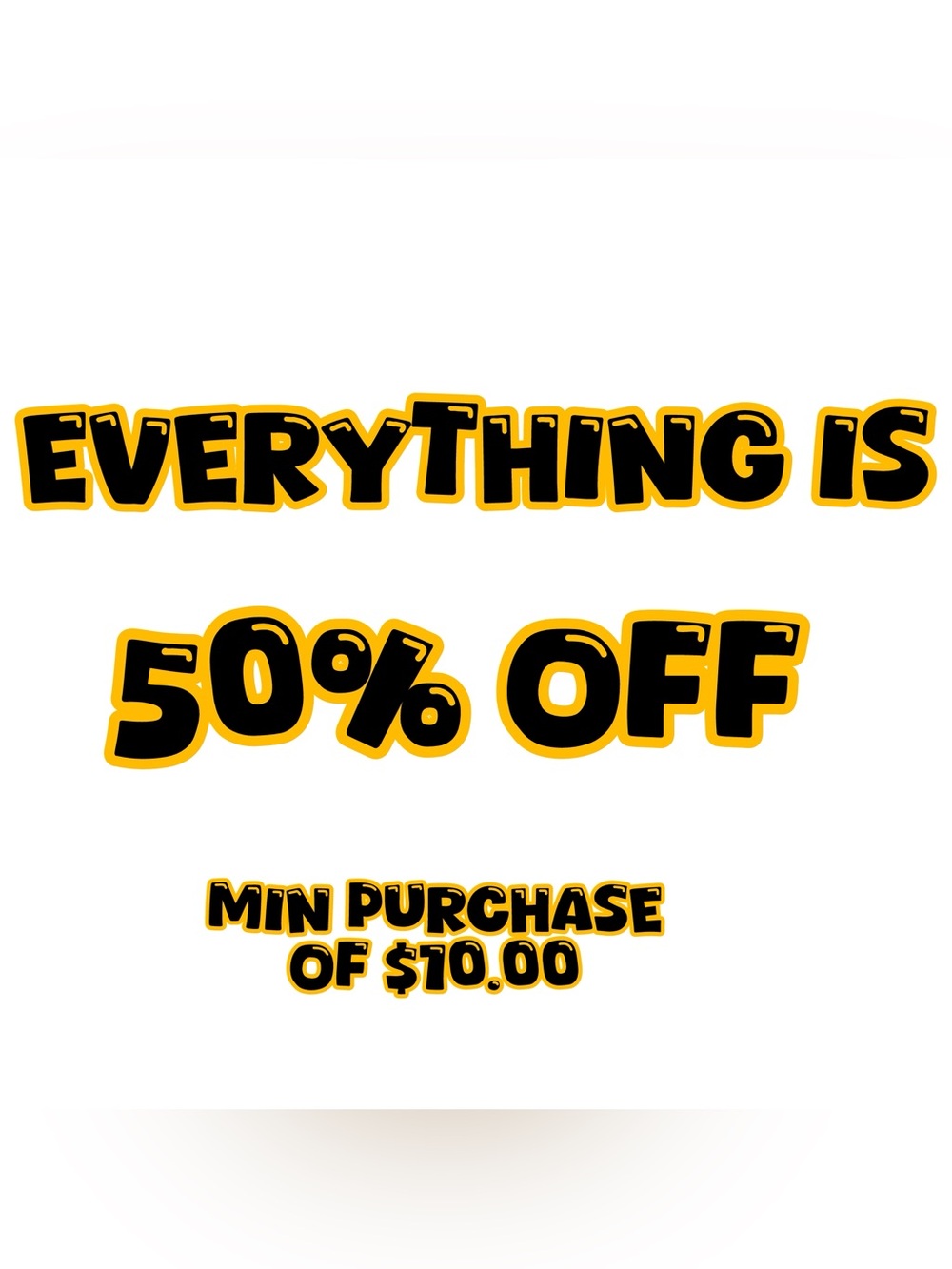 Black and Yellow Sale Graphic - 50% Off